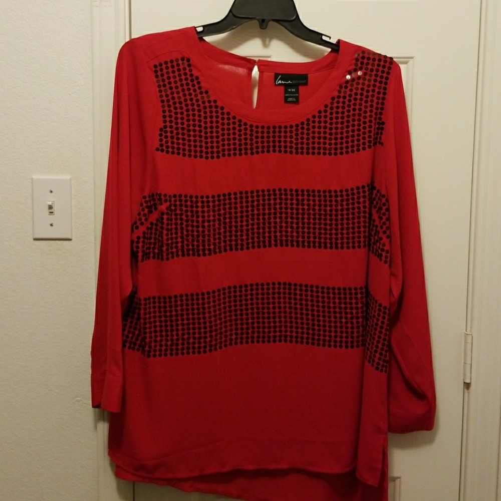 ❌❌RED SEQUENCE TOP-LONG SLEEVE❌❌